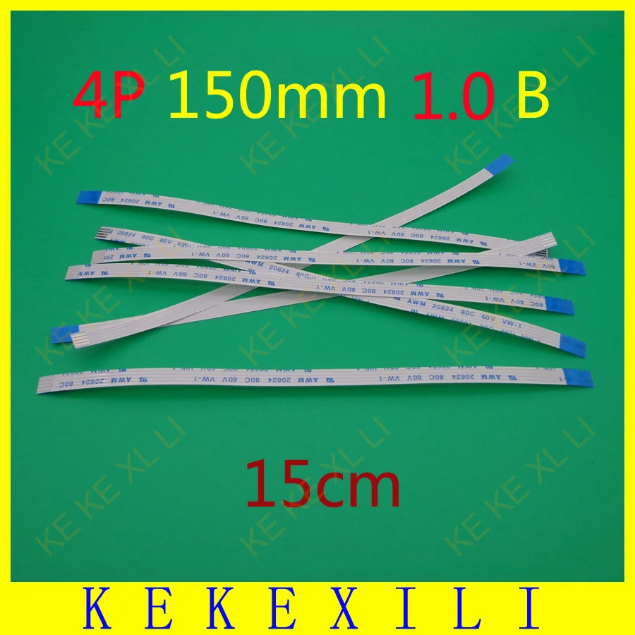 500x New FFC FPC flat flexible 4pin cable 1.0mm pitch 4 pin reverse Length 150mm Width 5mm 4p