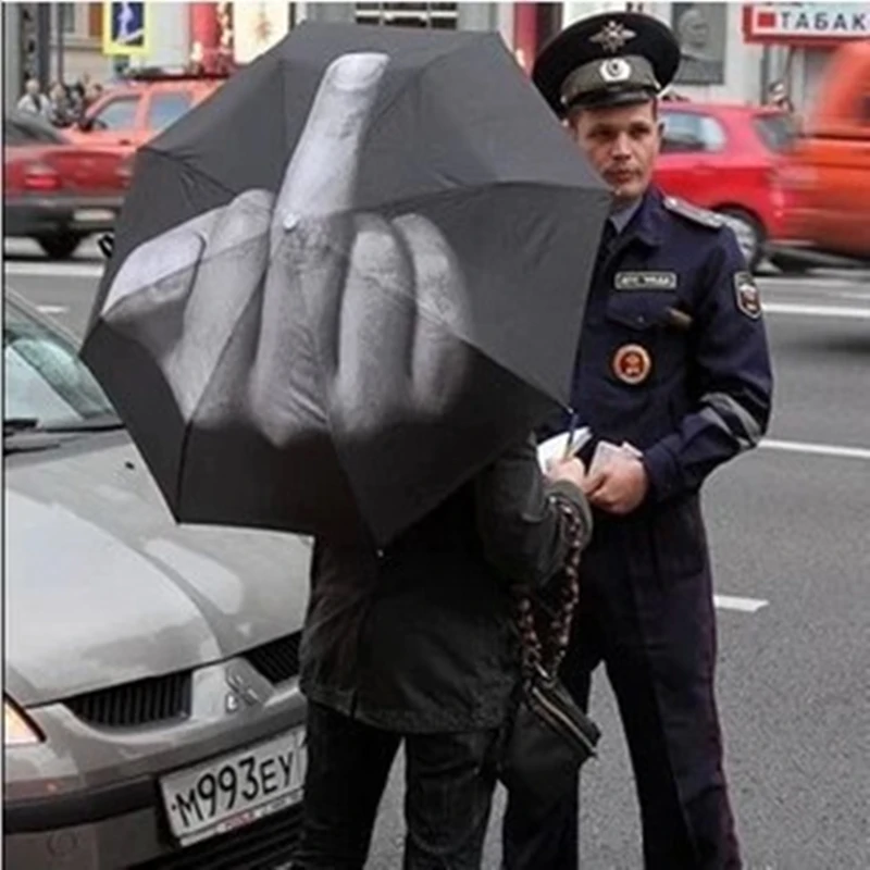 Личность черный средний палец от дождя зонты для Для мужчин прохладный Женский зонтик дождь Для женщин зонтик Ветрозащитный складной зонтик зонт женский