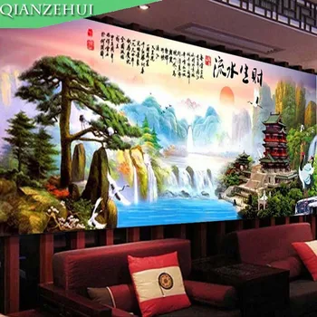 

QIANZEHUI,Needlework,DIY Win instant success Cross stitch ,panorama tower landscape scenery series ,Wall Home Decro
