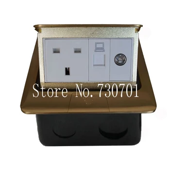 Online 2018 Silver Golden Color Three USA/Mexico/Canada/Japan/UK/EU Standard Power Ground Floor Socket Rj45 USB Phone Connector Press