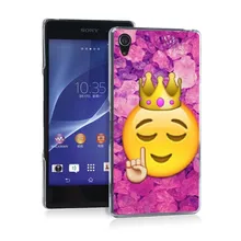 Funny Queen Emoji Pretty Funny UV Black Bag Case For Sony Z2