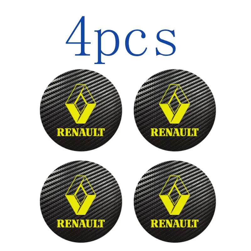 4 шт. 56 мм 60 65 для RENAULT Sport Badge Logo Углеродные колпачки центра сплава обода колеса