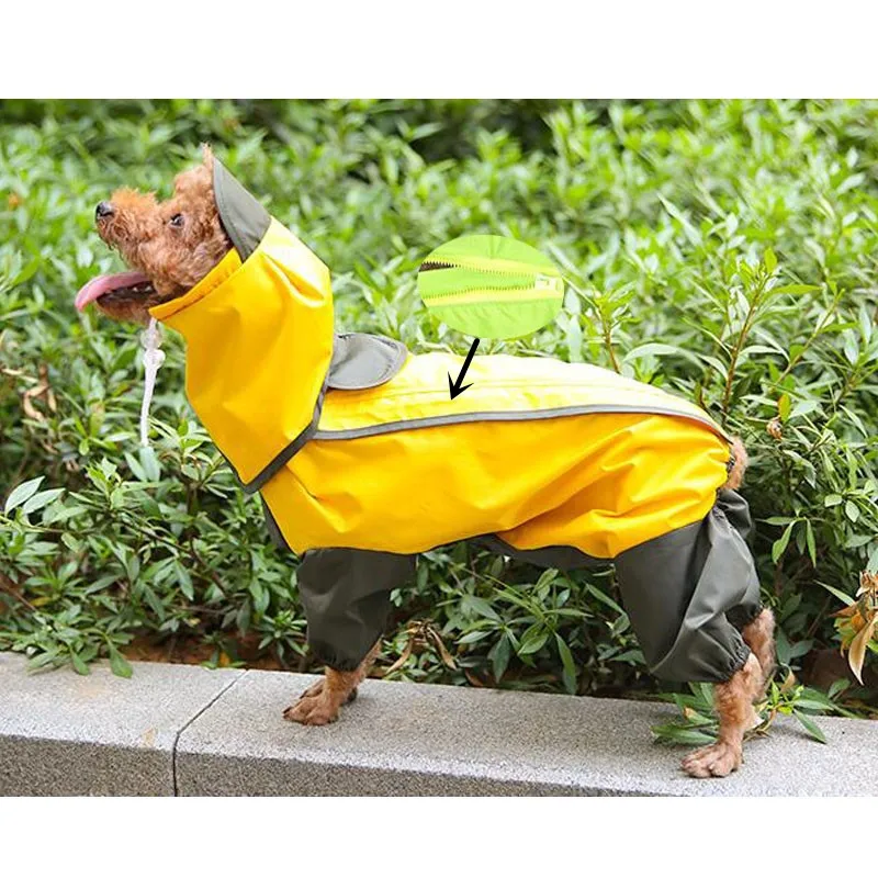 Дождевик для маленьких и средних собак, непромокаемый дождевик с Мопсом, чихуахуа, куртка с капюшоном, комбинезон, костюм, верхняя одежда