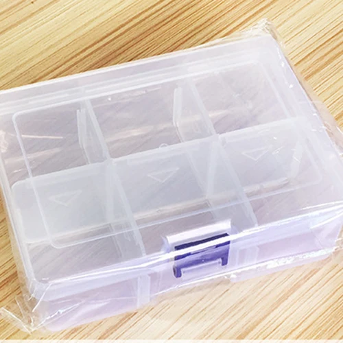 

Large Plastic Storage Box Compartment Removable Transparent Firm Finishing Desktop Parts Containers