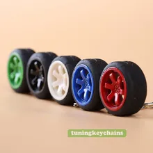 TE37 стиль сетки вогнутые колеса диски w/A050 гоночный брелок с шиной брелок 5 цветов