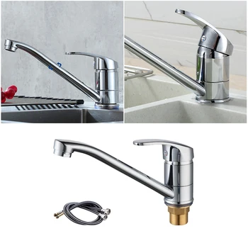 

Alloy Column Hot and Cold Water Bathroom Counter Basin Copper Water Faucet Single Hole Water Faucet