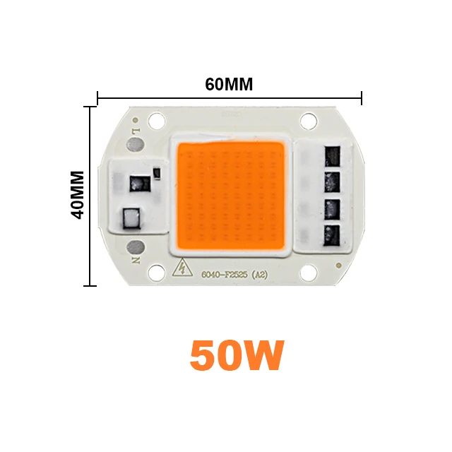 Phytolamp, полный спектр, светодиодный COB светильник для выращивания, 220 В, 110 В, IP65, светодиодный Диод, гидропоника, Фито лампа 20 Вт, 30 Вт, 50 Вт, 70 Вт, теплый белый Чип - Испускаемый цвет: 50w