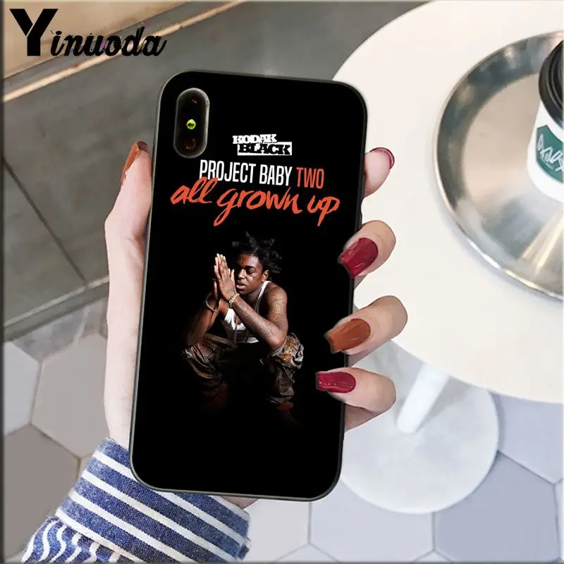 Yinuoda كوداك الأسود مغني الراب لينة سيليكون أسود جراب هاتف ل أبل فون 8 7 6 6 S زائد X XS ماكس 5 5 S SE XR الهواتف المحمولة