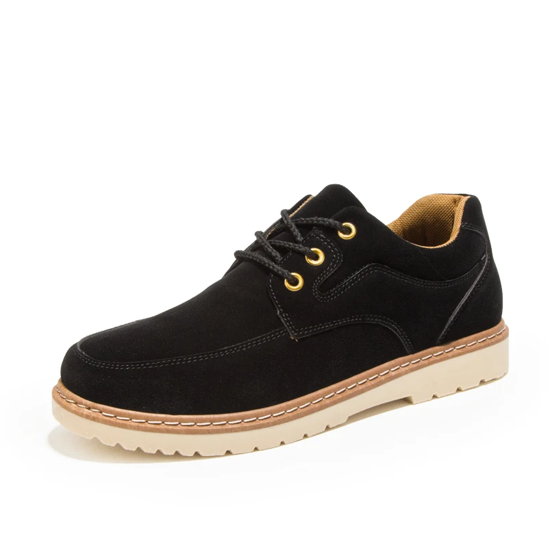 

2017 Spring Autumn Men's Suede Casual Shoes British Trendy Style Male Lace-Up Tooling Shoes Men Low Top Breathable Logging Shoes