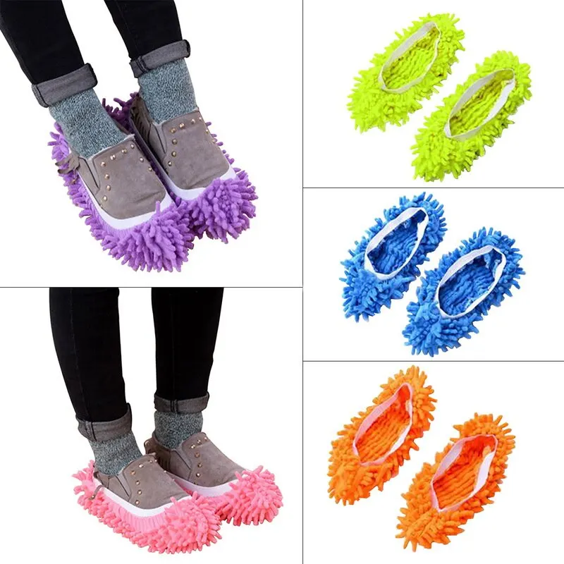 

1Pc Multifunction Floor Dust Mop Slipper Shoe House Cleaner Lazy Floor Dusting Cleaning Foot Shoe Cover Household Cleaning Tool