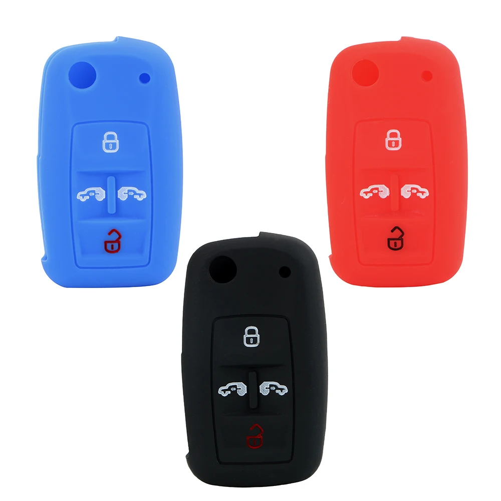 

For Volkswagen Multivan Sharan Caravelle Transporter Caddy Silicone 4 Button Car Remote Key Fob Cover Case Car Key Protector