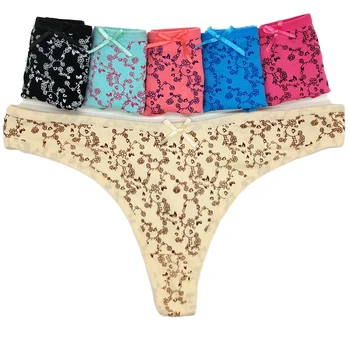 

Lot of 600 Print Low Rise Cotton Thong Angola Market Lady Panties Sexy Women Underwear Girl G-string Stretch T-back Hot Lingerie