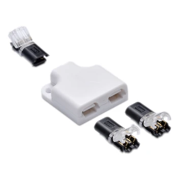 

Power Distributor Box for LED Strip Electrical Audio Auto Moto System 22-20AWG Wire with 1 Splitter+3 Connectors Scotch Lock