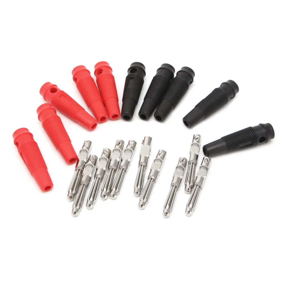 5 Pair/10 Pcs 4mm 32A Solderless Side Stackable Banana Plug Copper ...