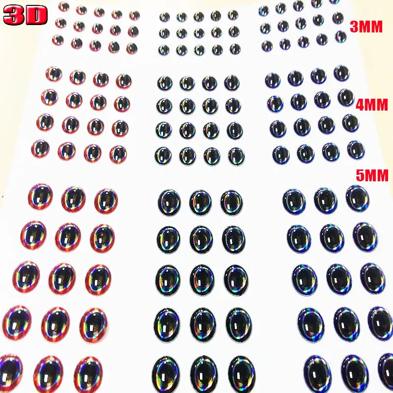

HOT FISH EYES 3d fishing lure eyes 4 PAPERS fly eyes total 552pcs/lot
