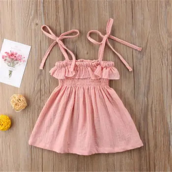 

Emmababy Cute Baby Kids Summer Sleeveless Tutu Dresses Toddler Girl Princess Party Beach Dress For Girls Costume Teenager