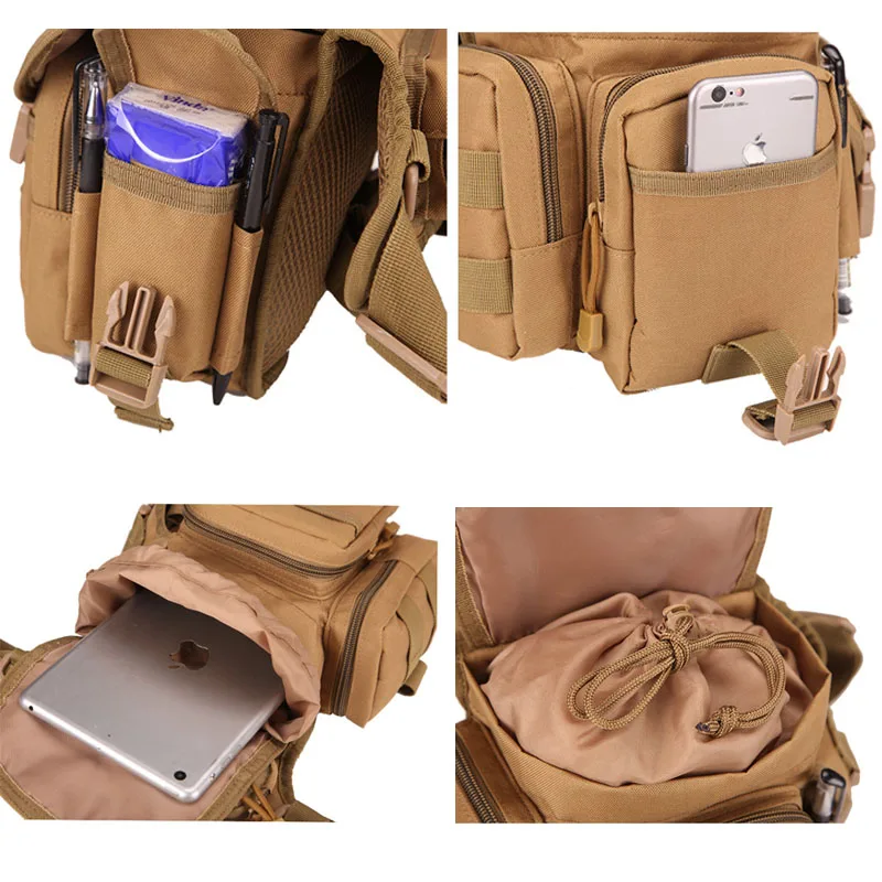 Тактическая поясная сумка, сумка для ног, инструмент, Фанни, для кемпинга, походов, походов, военного плеча, седло, нейлон, многофункциональная сумка XA618WA