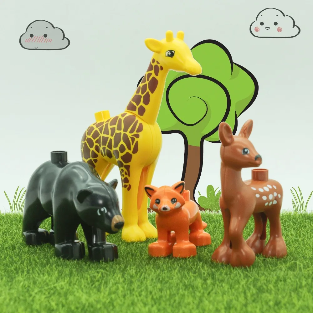 

Animal Series Model Figures Big Building Blocks Animals Educational Toy For Kids Children Gift Compatible With Legoed Duploed 30
