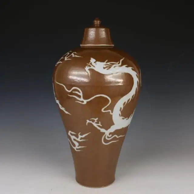Ancient Antiques Chinese Purple gold GLAZE The Dragon porcelain vase | Дом и сад