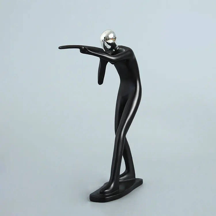 [Crafts] Modern Abstract Sculpture Sports Golf player Golfer figure model Statue Art Carving Resin Figurine Home Decorations - Цвет: Shooting athlete