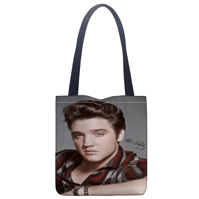 Сумка на плечо с принтом Elvis Presley заказ Холщовая тоут сумка для покупок дорожная