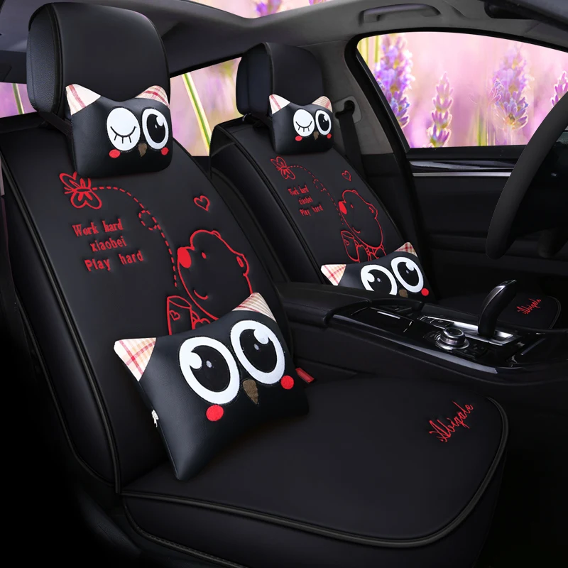 

pu leather cartoon car seat cover auto seats covers for audi a4 kia rio 3 vw golf 4 audi a6 c6 vw golf 7 audi a3 8p fiat 500