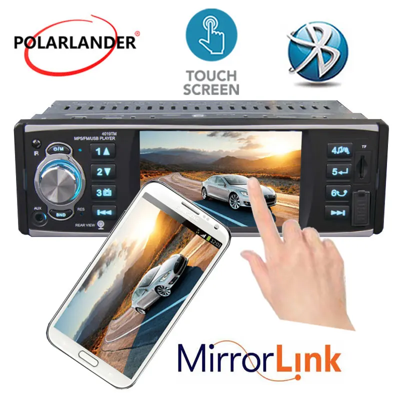 

Car Radio 1 Din 4 Inch Autoradio Radio Cassette Player MP5 Player Stereo Bluetooth Screen Mirror Link HD/USB/SD/FM Auto Tapes