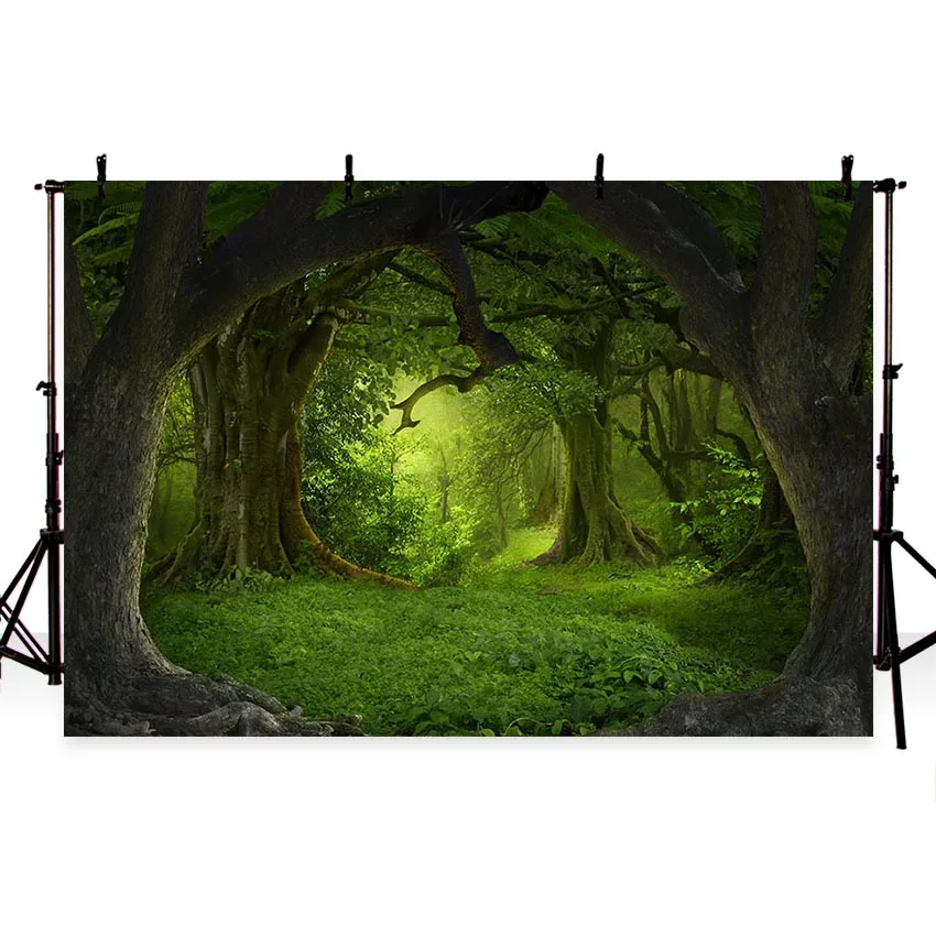 

MEHOFOTO Photography Backdrops Forest Footpath Fairy Tale Party Banner Photo Background for Birthday Customize