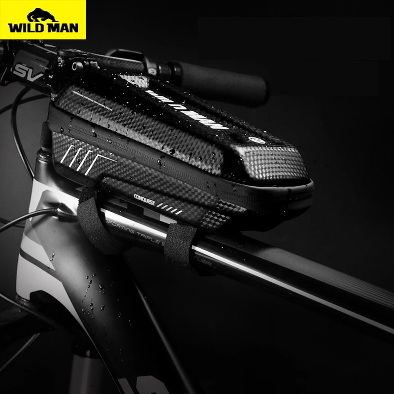 

WILD MAN bicycle chartered front mountain bike front beam bag tube bag waterproof bag frame bag riding sports equipment