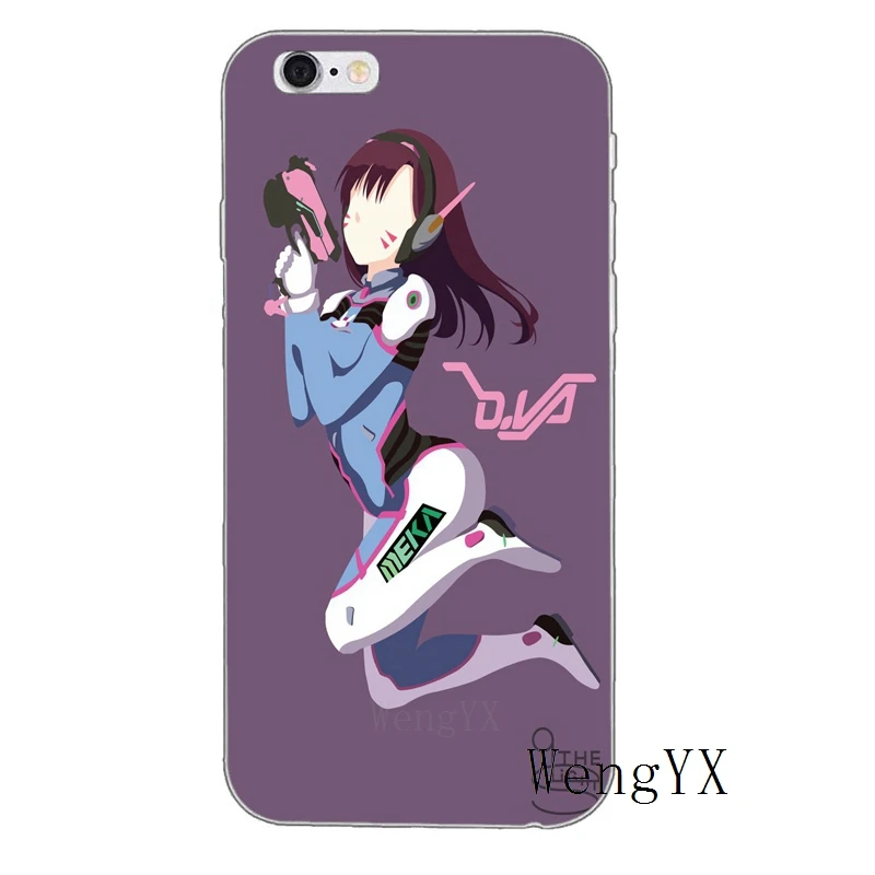 Популярный силиконовый мягкий чехол для телефона Game OW overwatch D Va iPhone X 8 8plus 7 7plus 6 6s plus
