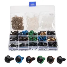 New 264Pcs 6 12mm Black Colorful Thread Eyes For Teddy Bear Doll Felting Animals Toy Googly
