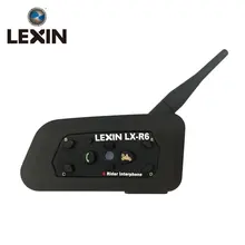 LEXIN 1PC R6 1200M 6 Riders Motorcycle BT Helmet Intercom Moto Interphone Headsets Intercomunicador Bluetooth Para Motocicleta