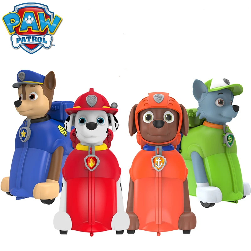 

New Arrival Genuine paw patrol kids backpack multi-function bag riding box luggage bag can sit can pull kids birthday toy gift