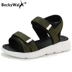 BeckyWalk/сандалии для мальчиков; летние пляжные детские сандалии для девочек и мальчиков; спортивная обувь детские сандалии; Повседневная