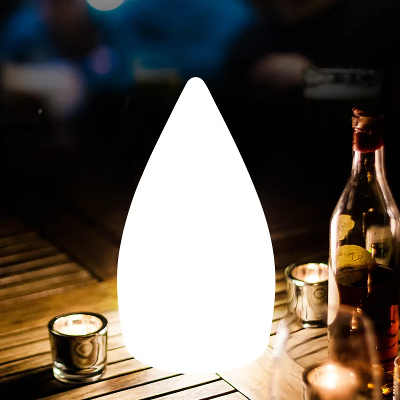 

RGB LED Table Lamp 16-Color Light Novelty Water Drop LED Desk Night Lighting with 24Key Remote Control Christmas Gift