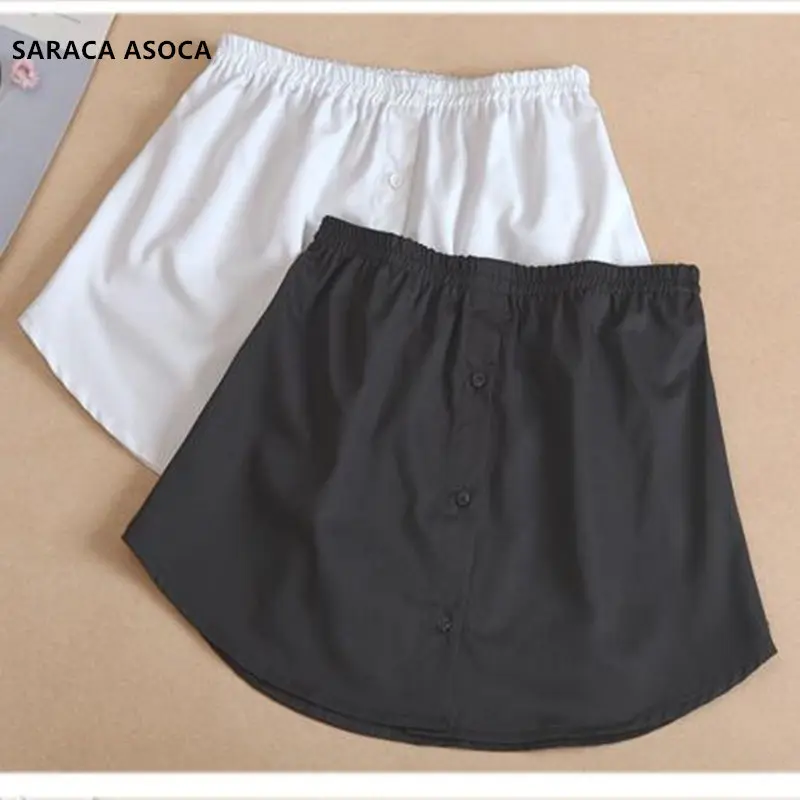 

Wholesale Retail Fashion White Fake Skirt Hem Women All Match Spring Winter Plaid Detachable Skirt Hem Lady