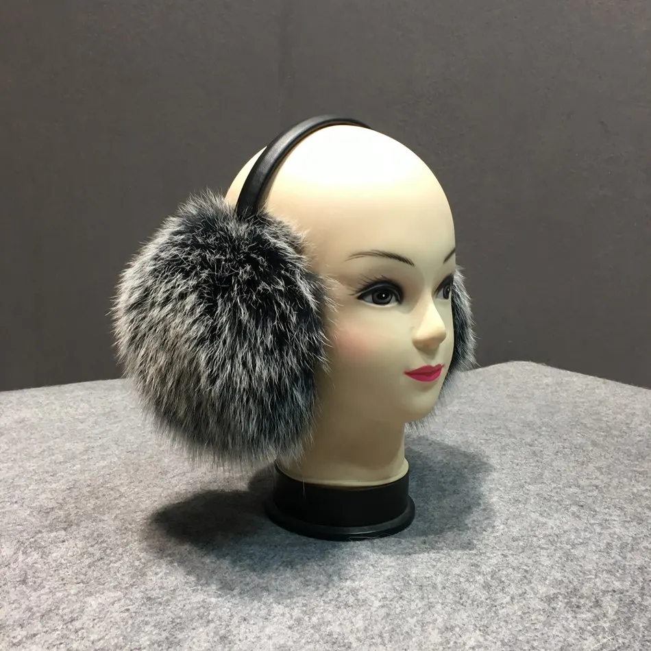 natural fox fur winter earmuffs  (11)