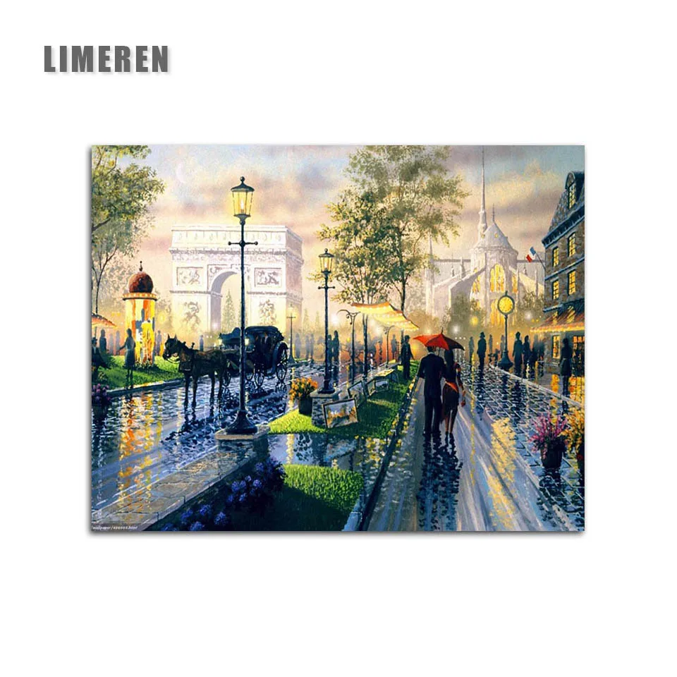 

Unframed Lover Triumph Diy Wall Picture Oil Painting By Numbers on Canvas for Home Decoration Abstract Paint Rain Triumphal Arch