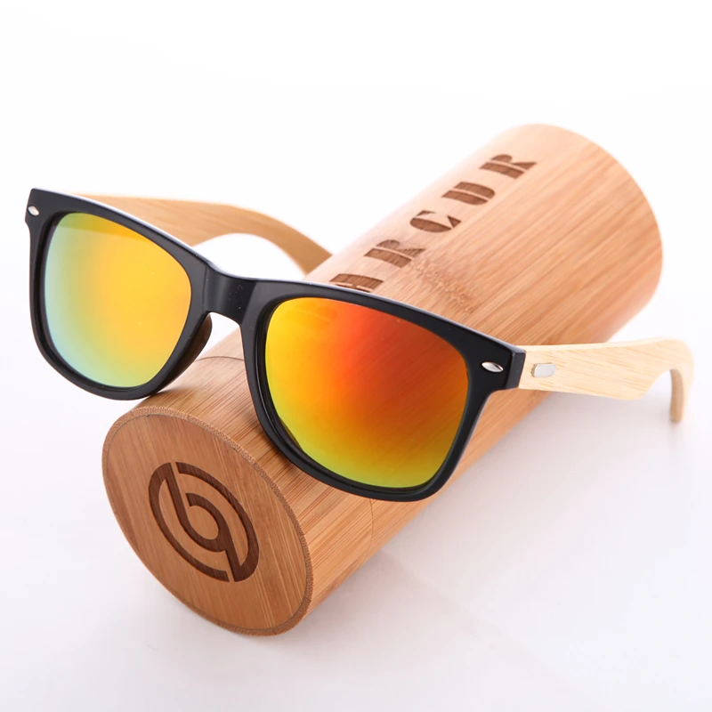 BARCUR Wood font b Sunglasses b font PC Frame Handmade Bamboo font b Sunglasses b font