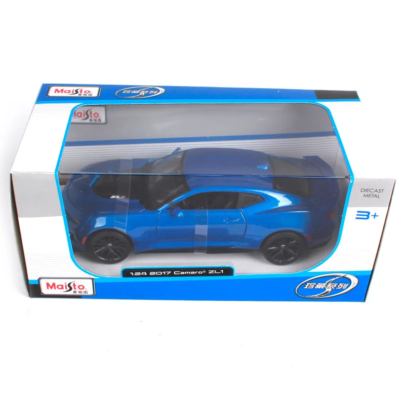 Maisto 1:24 2017 camaro ZL1 синий автомобиль литья под давлением блестящая Модель гоночного