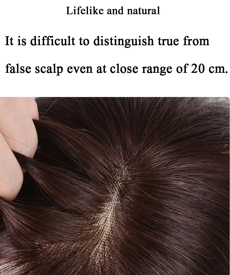 Allaosify парик с челкой прямой промежуточный шелк основа верхушка парик шиньоны для женщин синтетический зажим для наращивания волос