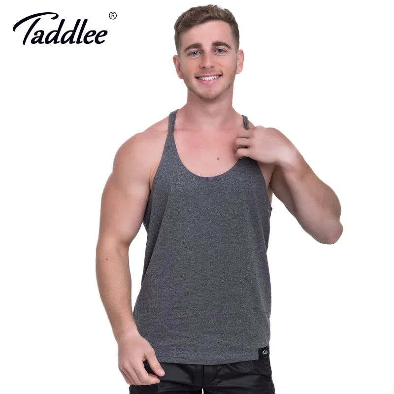 

Taddlee Brand Mens Tank Top Tees T Shirts Sleeveless Cotton Male Solid color Stringer Singlets GASP Hip Hop Fitness Bodybuilding