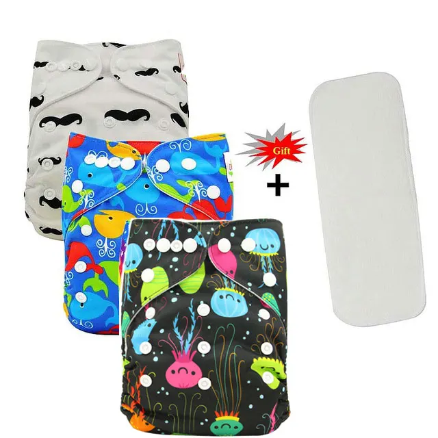 Ohbabyka/многоразовые подгузники для новорожденных, детские тканевые подгузники, тренировочные штаны для мальчиков, моющиеся детские подгузники с карманами+ вставка из микрофибры - Цвет: 81