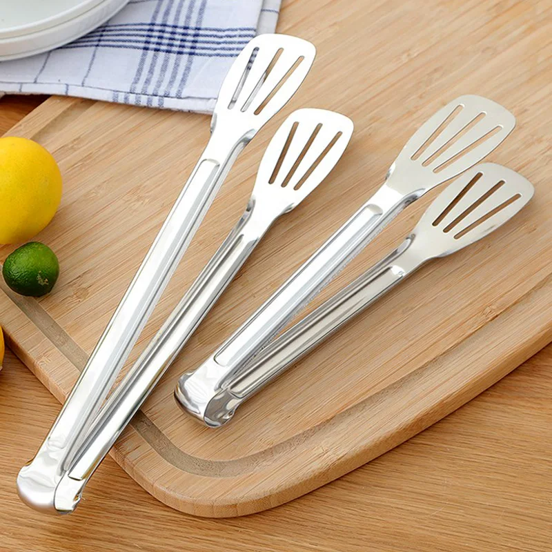 Stainless Steel Kitchen Tongs BBQ Clip Food Tongs Pizza Bread Dessert Server Steak Salad Buffet Serving Clip Kitchen Tools (1)