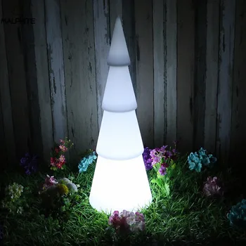 

LED Round Christmas Tree Night Light Decorative Lamp Color Control Moon Lamp Lawn Christmas Decoration Illuminator Luminaria