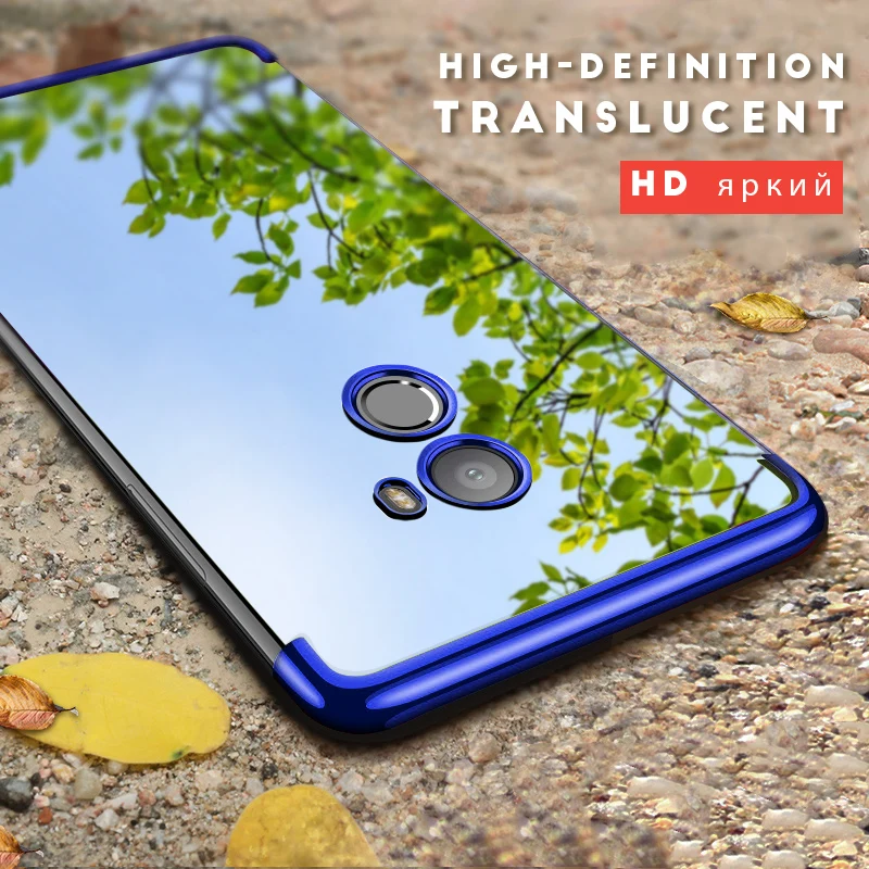 Luxury Plating Clear Soft TPU Case For Xiaomi Pocophone F1 Mi8 Mi A2 A1 6X Ultra Slim Cover for Redmi 5 Plus Note 4 4X 5A 4A S2 |