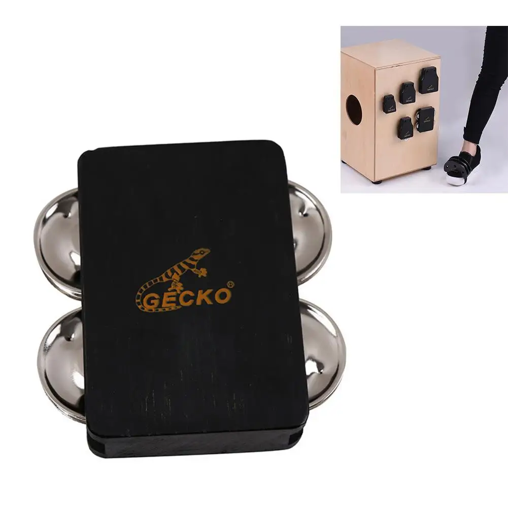 GECKO GK04-TAP Cajon коробка барабан колокольчик спутником аксессуар 4-колокол», «Jingle Castanet для упаковки крема для рук, ударные инструменты аксессуары