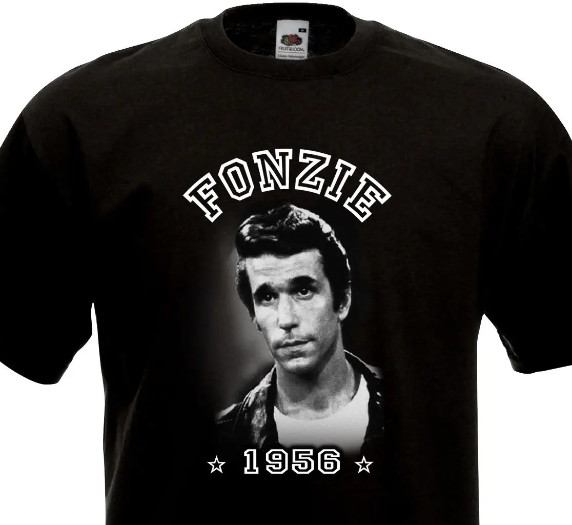 Funny Clothing Casual Short Sleeve T-Shirt Fonzie Rock'N'Roll Rockabilly Greaser Rocker 50'S 60'S Happy Days Diner | Мужская