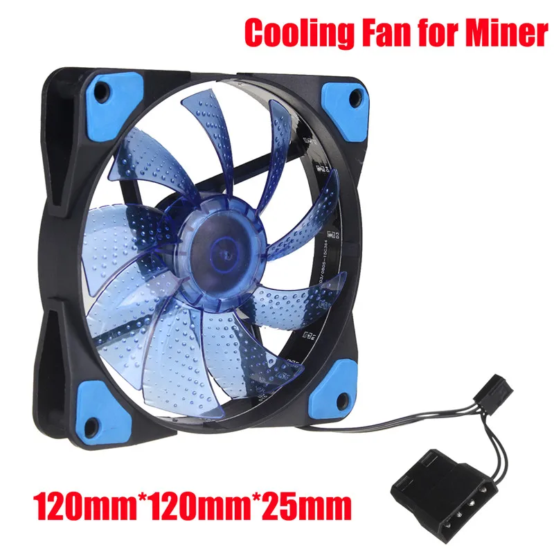 

LED Light CPU Cooling Fan 4 PIN PC Computer Cooler Case Graphics Card GPU High Air Flow Cooling Fans For Miner Mining Rig Case