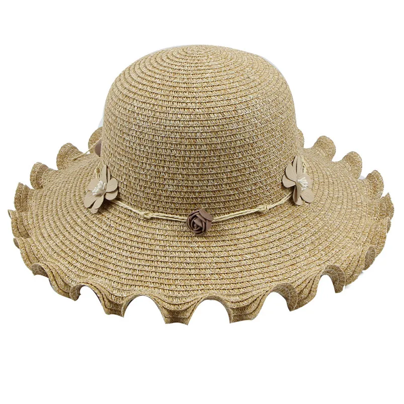 2019 Fashion Style Summer Hat Spring And Summer Women Sunshade Flower Lace Rope Sun Hat leisure folding fisherman hat H14 (9)